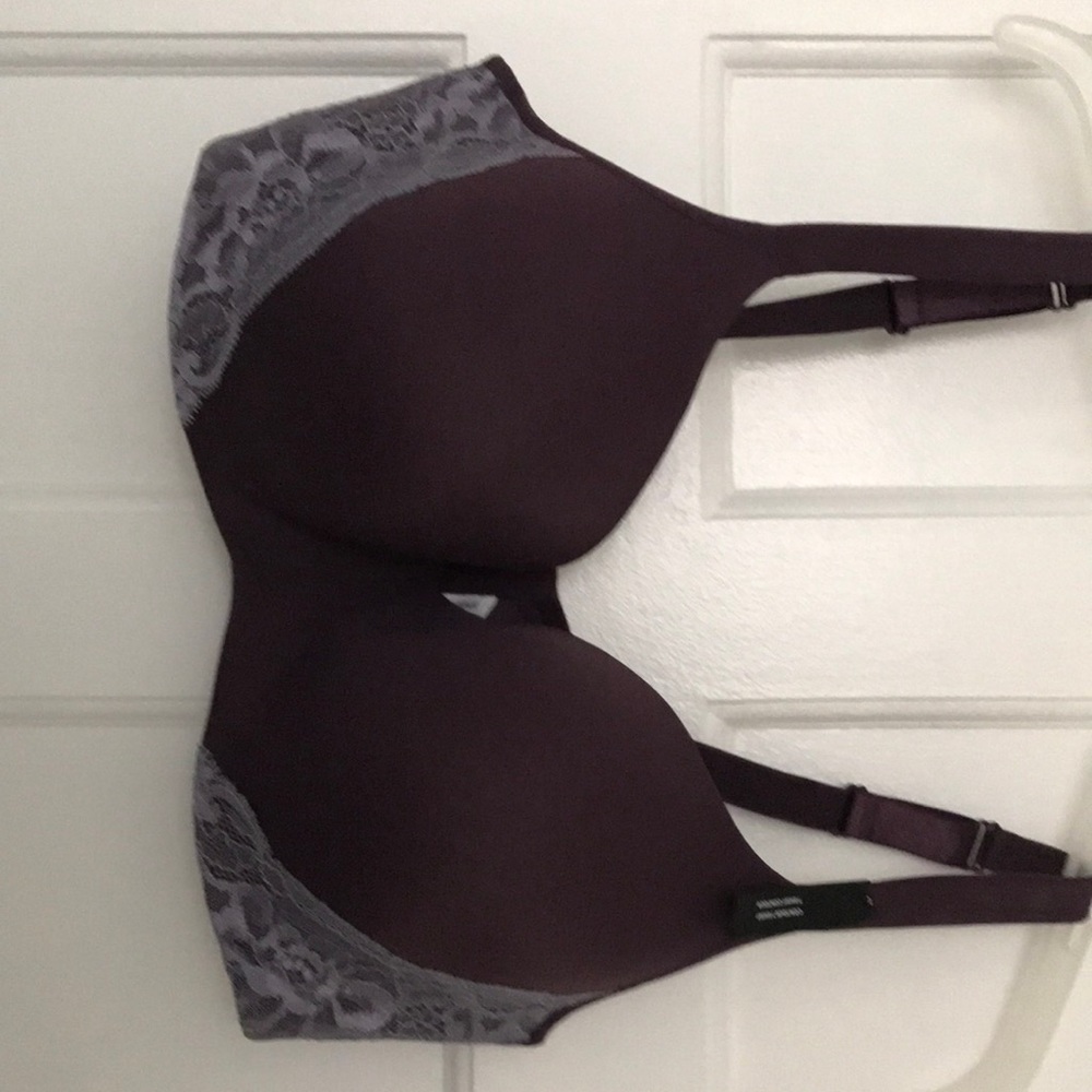 Deesse Contour T- shirt bra 38 DDD Dark Plum NWOT